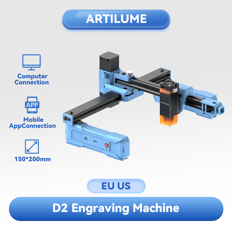 Industrial Laser Engraving Machine - Artilume D2 2.5/6W Foldable Laser Engraving