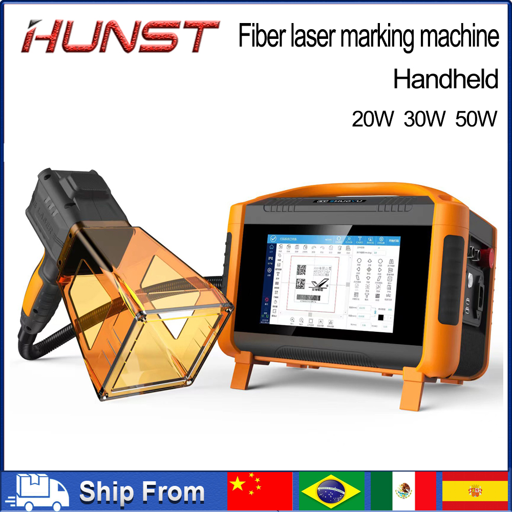Industrial Laser Engraving Machine - HUNST 30W Portable Hand-held Fiber Laser