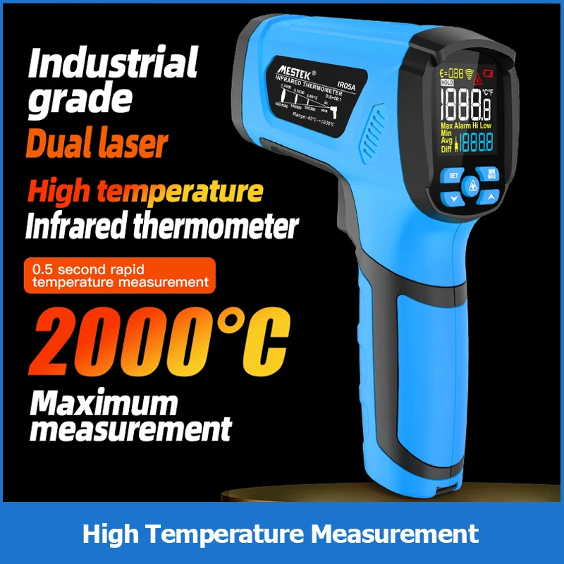 Industrial Use Of Laser - Digital Non-contact Infrared Thermometer Color Screen