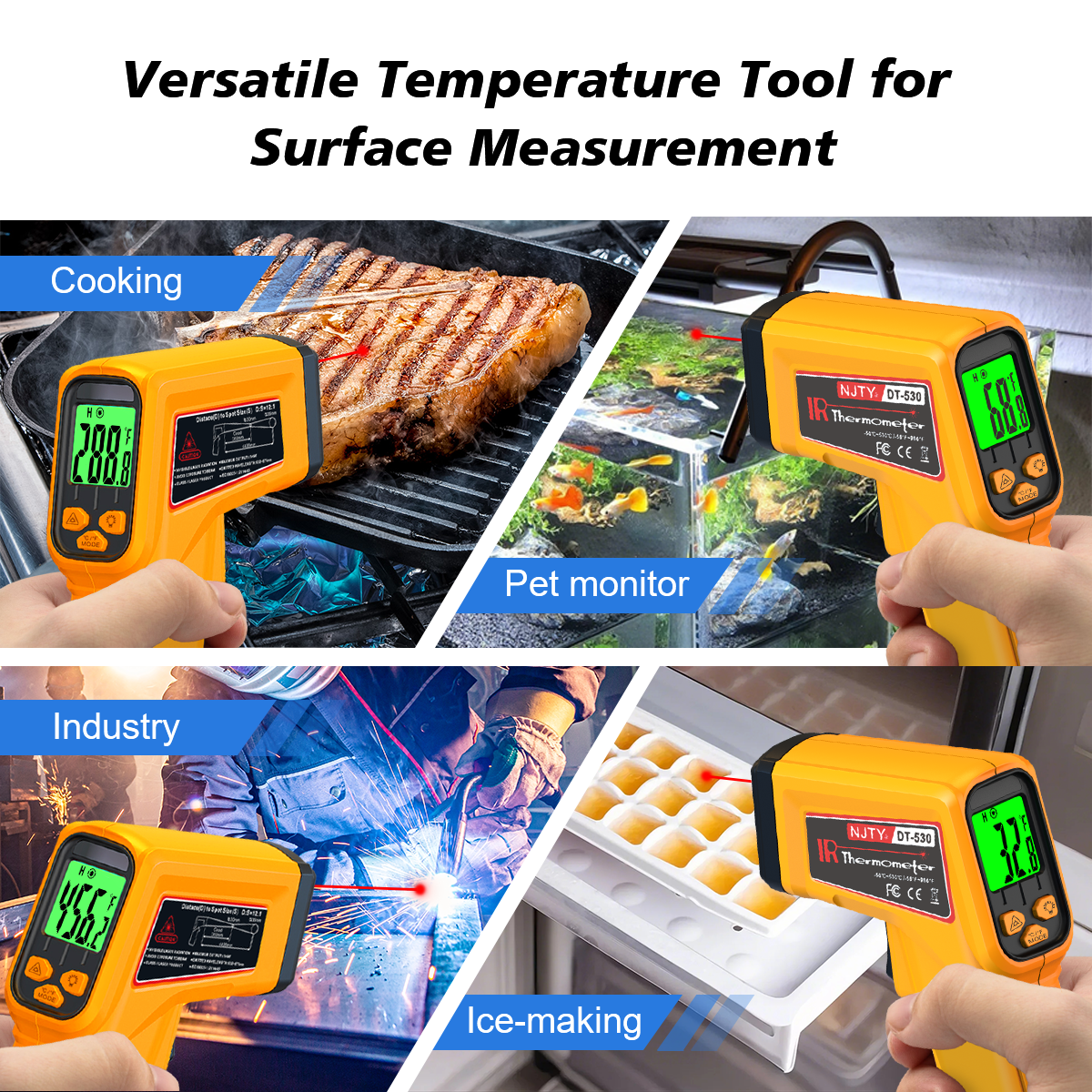 NJTY Infrared Thermometer Lase - Industrial Laser Blaster ulasan dan harga