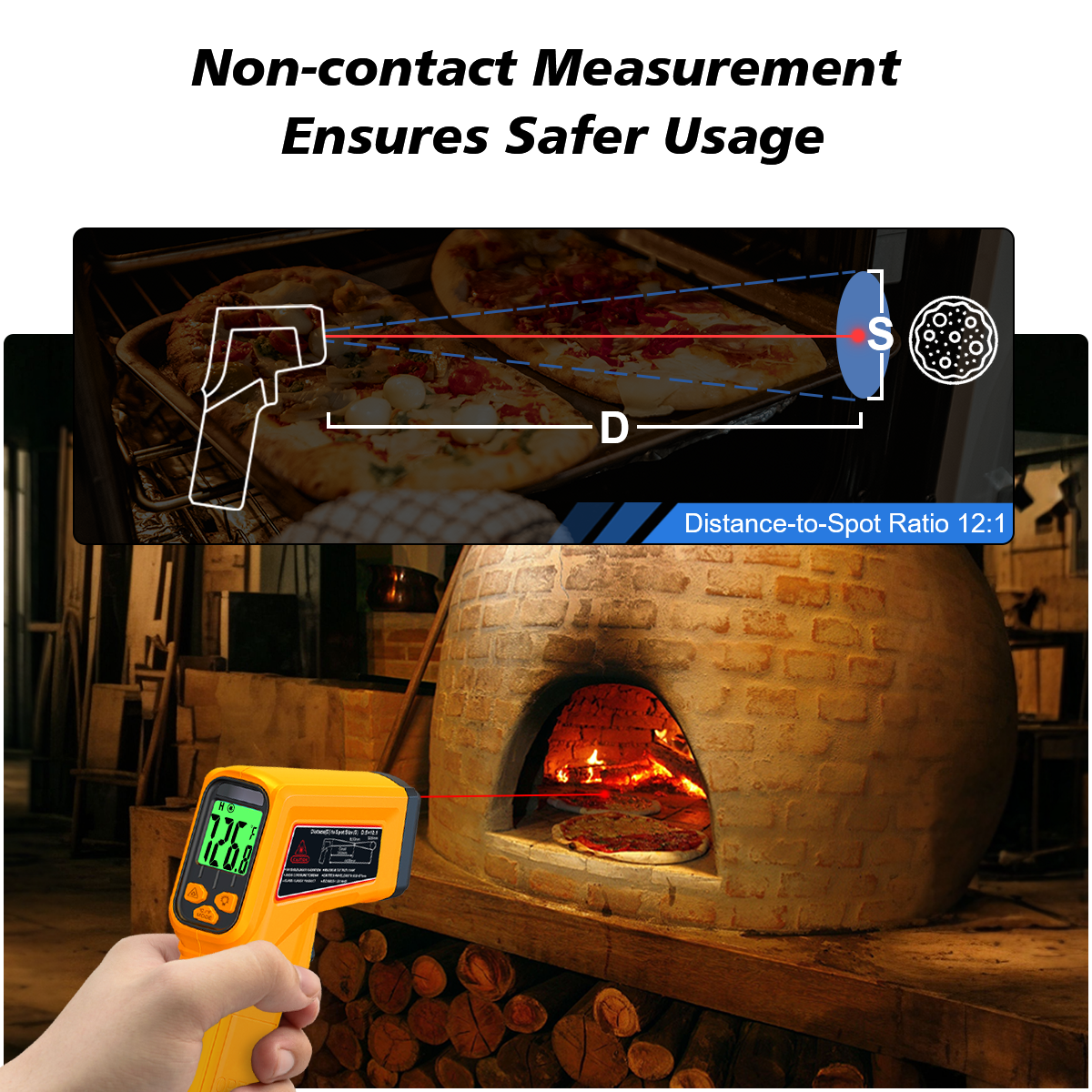 NJTY Infrared Thermometer Lase - Industrial Laser Blaster ulasan dan harga