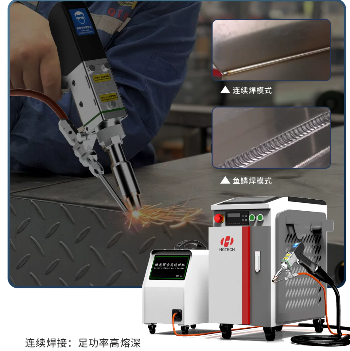 HGTECH 3-in-1 Handheld Laser W - Industrial Laser Metal Cutting Machine ulasan dan harga