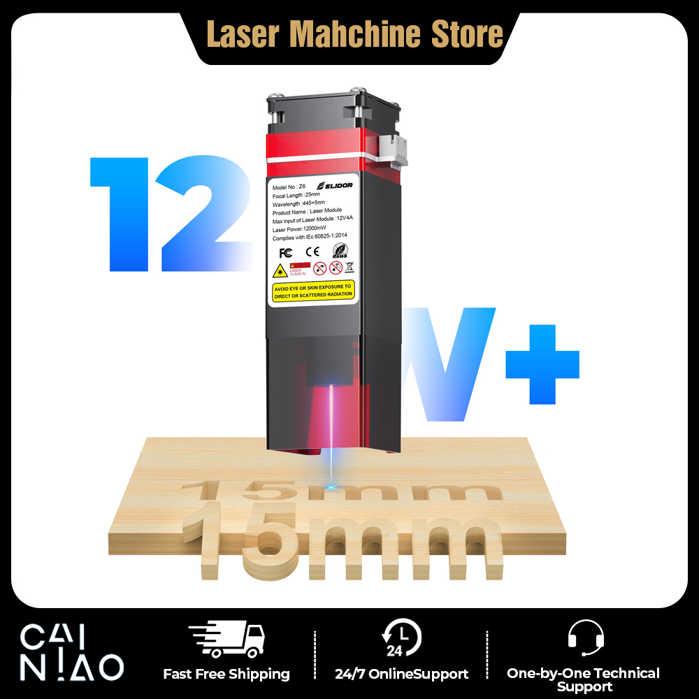 ELIDOR Z6 6W/12W Laser Module  - Industrial Laser Cutter ulasan dan harga