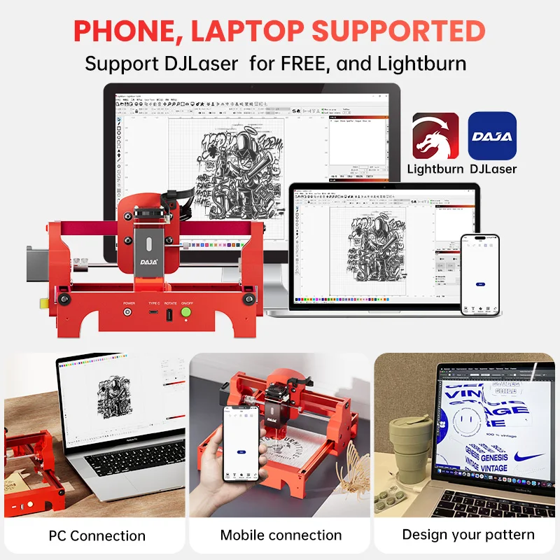 DAJA A7 Laser Engraver 5W Mini - Industrial Laser Cutter ulasan dan harga