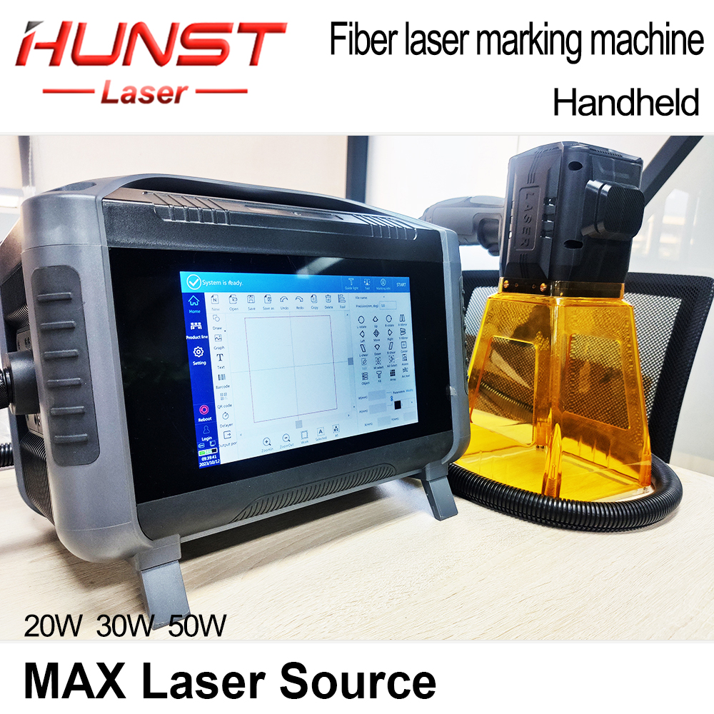 HUNST 30W Portable Hand-held F - Industrial Laser Engraving Machine ulasan dan harga