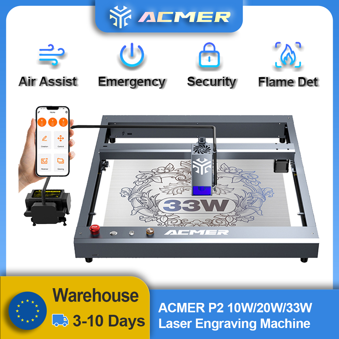 ACMER P2 Laser Engraver 33W 20 - Industrial Laser Cutter ulasan dan harga