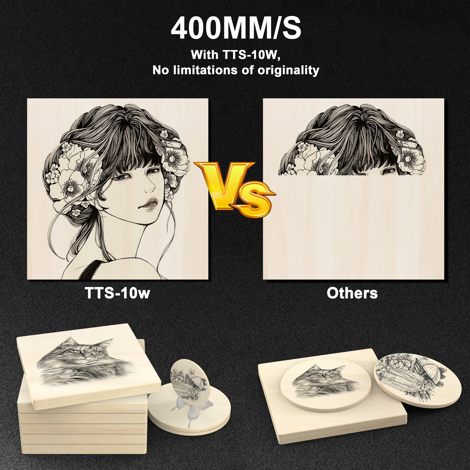 TWOTREES TTS-10 Pro Laser Engr - Industrial Laser Cutter ulasan dan harga