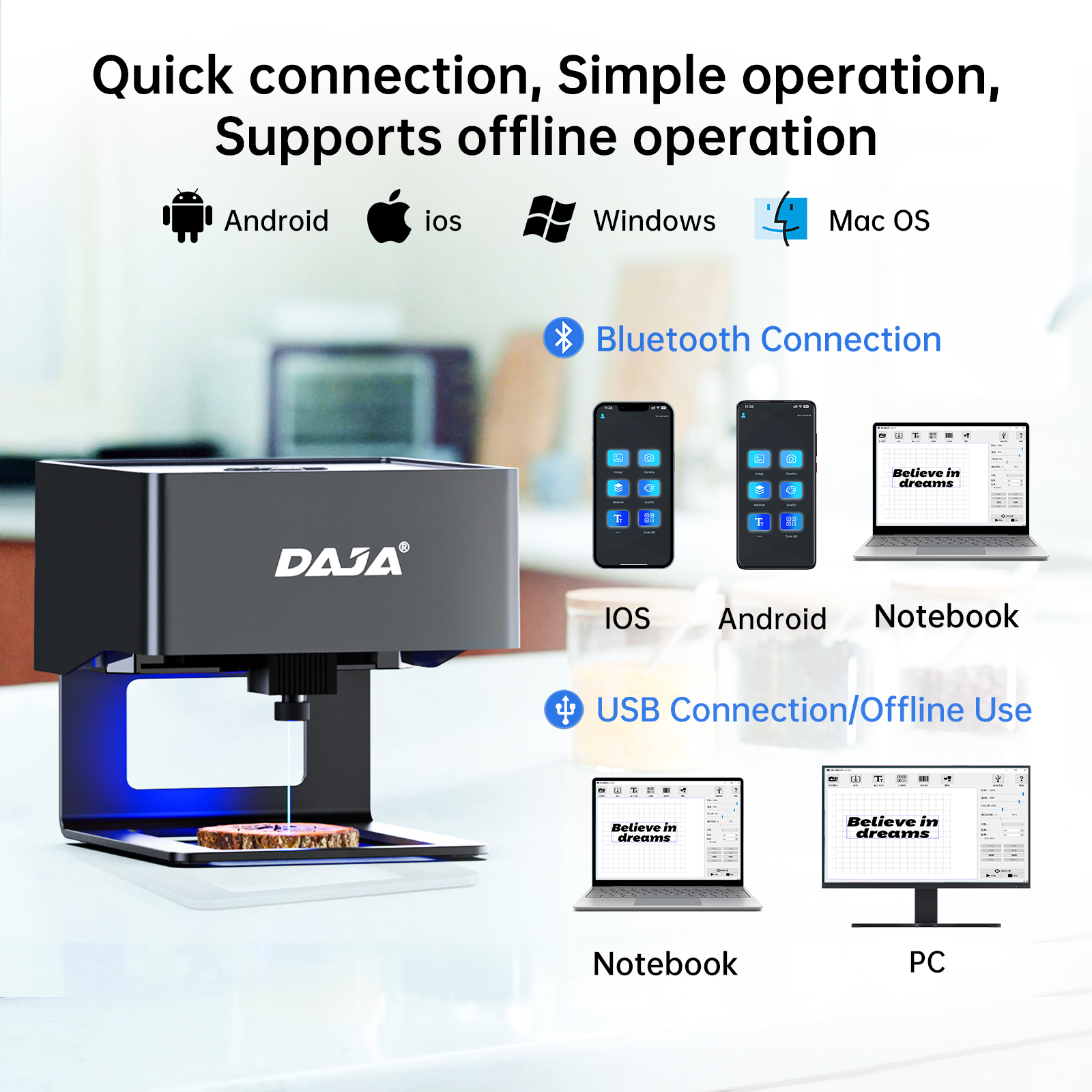 DAJA DJ6 Mini Portable Laser E - Industrial Laser Engraving Machine ulasan dan harga